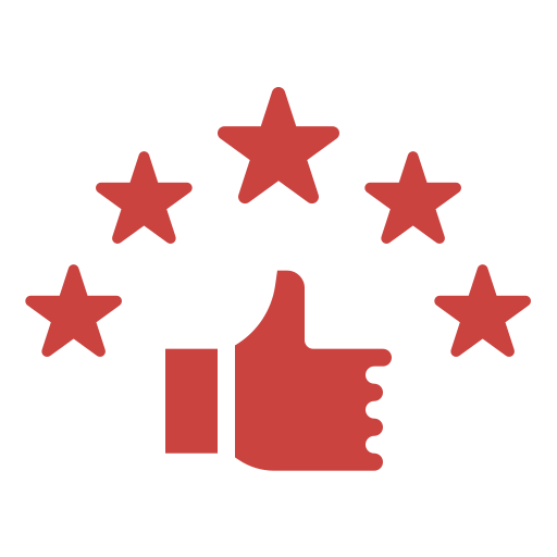 Ikon - tommel opp og stjerner